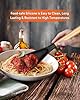 Cooking Spoon for Nonstick Cookwares, Great for Cooking and Serving Sturdy BPA-Free Matte Silicone, Wood Handle Spoon for Mixing, Scoop, and Scrape (BLACK, 13.4 inch) #2