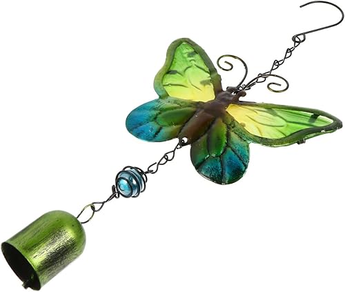 1 campanilla de viento de mariposa, campanillas de viento de mariposa de hierro para mujer, campanillas de viento para exterioresinteriores para el