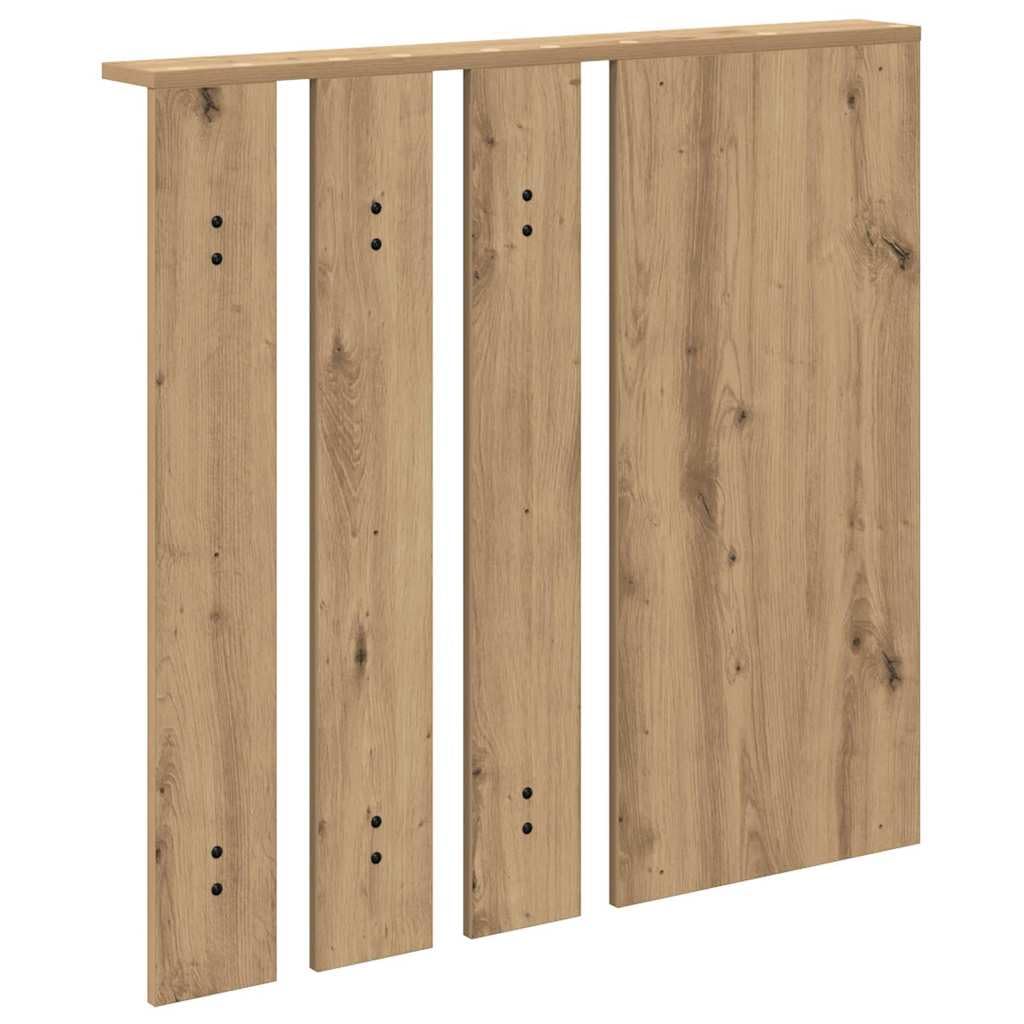Leasha Porte Manteau Mural Bois, Porte-manteau Patère Murale pour Entrée Couloir chêne artisanal 84x10x80 cm