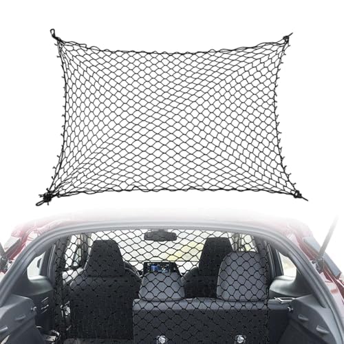 ONEMAJI Car Dog Net Barrier for Audi Q5 Sportback GU 2025 2026, Adjustable Elastic Mesh Pet Guard for Car Boot Auto Interior Accessories with 4 Hooks for Safe Travel