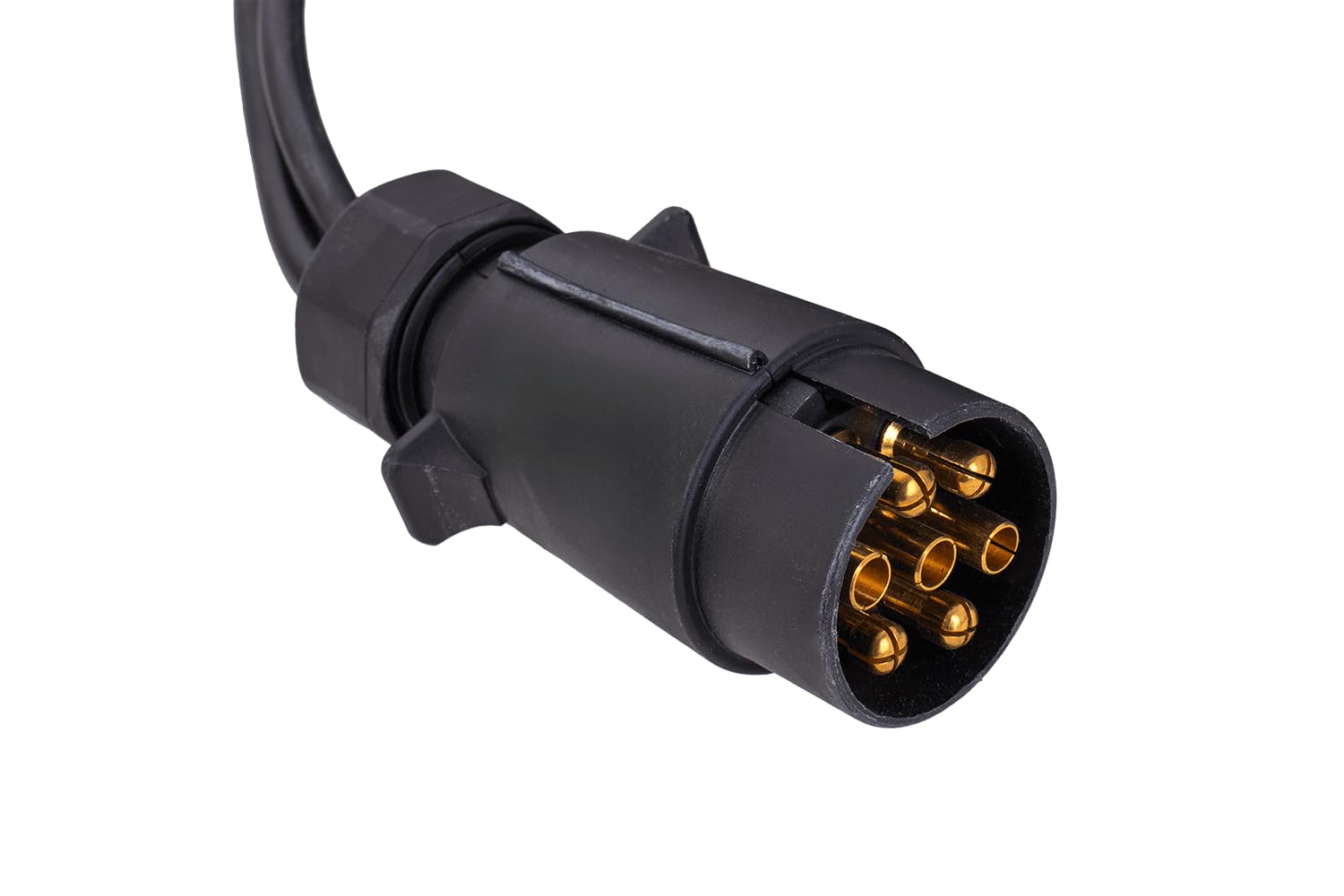 MANTES Anhängerkabelbaum 7 m 7 PIN universal 12 V 7 m 0,75 mm2 7 PIN 4 Funktionen für Pkw Anhänger Abschleppwagen und Wohnwagen 7 PIN Stecker und 6,3 mm Anschlüsse für Rückleuchten