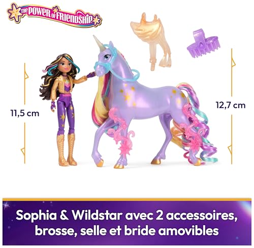 Unicorn Academy - L'Ecole des Licornes - Licorne Wildstar + Poupée Sophia - Licorne, Poupée Et Accessoires À Collectionner - Jouets Inspirés De La Série L'Ecole des Licornes - Jouet Enfant 4 Ans Et +