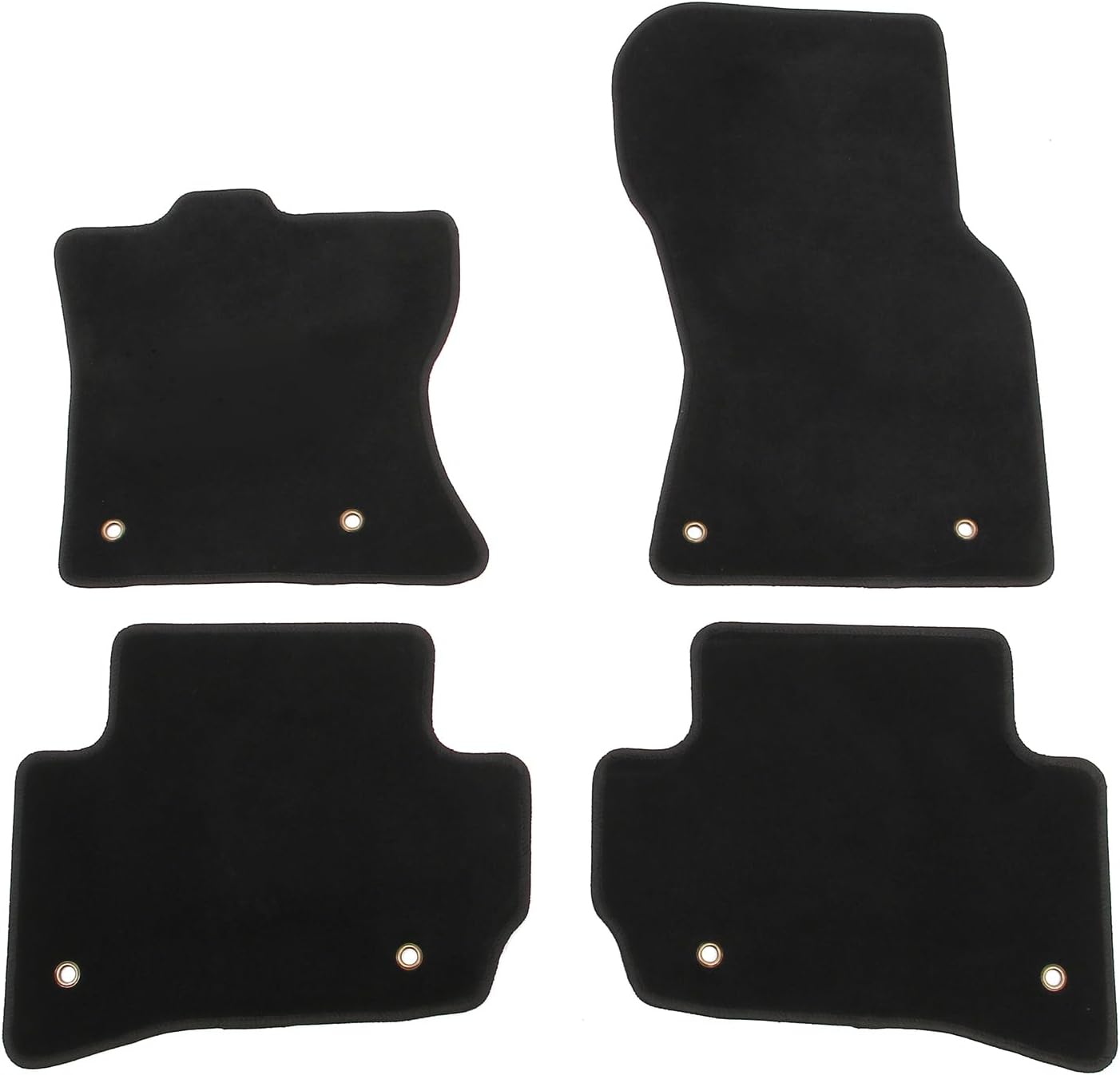 IKON MOTORSPORTS, Nylon Car Floor Mats Compatible with 2018-2026 Land Rover Range Rover Velar / 2017-2026 Jaguar F-Pace, OE Fitment Style Black Driver Passenger Car Carpets, Front Rear 4PCS Full Set