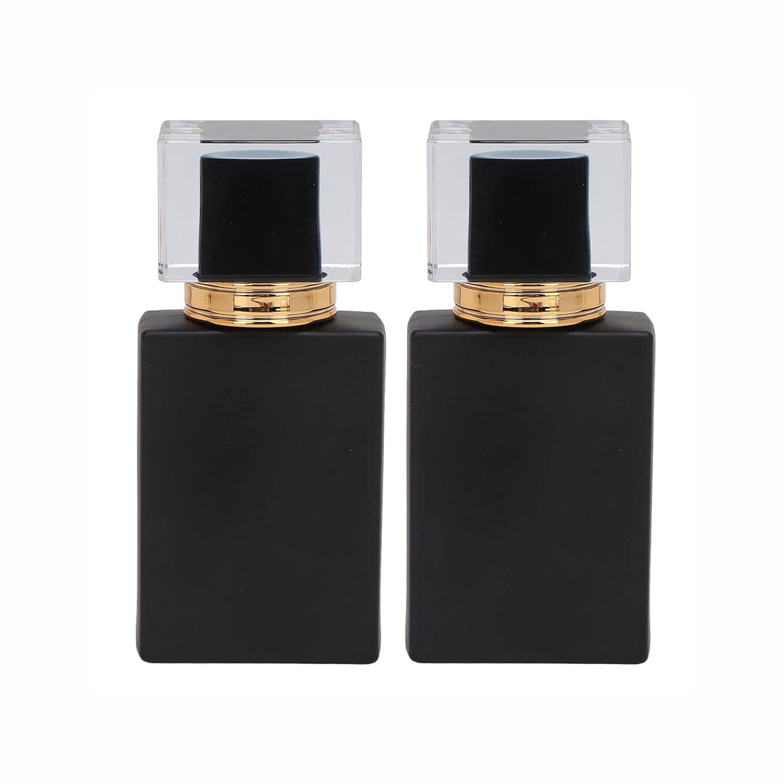 Amazon.co.jp: 2 パック ガラス スクエア ブラック 香水 スプレー