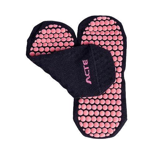 Acte, Par de Meias para Pilates Tamanho 33 a 38 F3-PR - Rosa e Branco