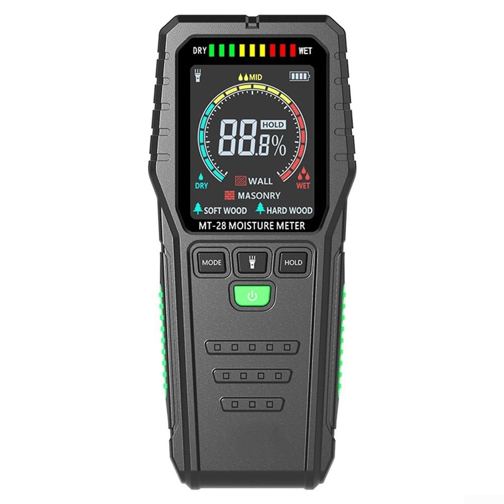 Medidor de humedad de madera con pantalla LCD para leña o ladrillo, probador de humedad sin pines para construcción, dispositivo profesional, 150 x 67 mm