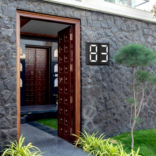 Luz LED solar exterior con número de casa multicolor y panel solar eficiente 3