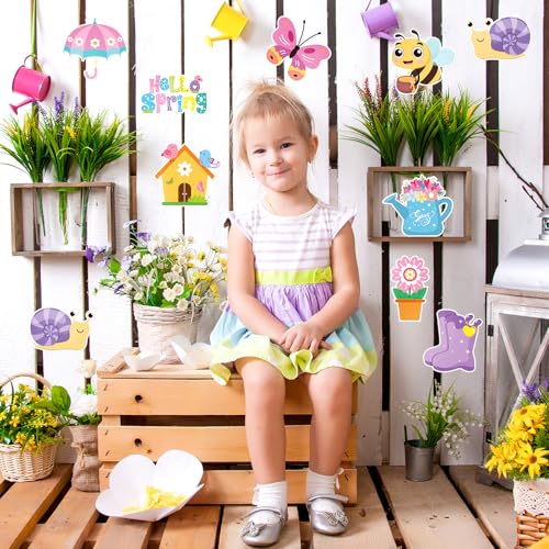 Image of 54 Pcs Spring Flower Cut-Outs Double Printed Paper Flower Decor for Spring Bulletin Board Classroom Decoration (Colorful.54)