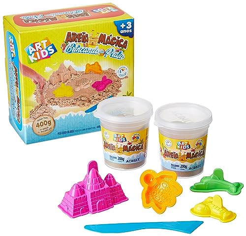 Massa Areia Brincando na Praia, Acrilex, 400 g