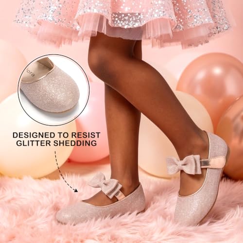 Image of Felix & Flora Toddler Flower Girl Dress Shoes - Girl Ballet Flats Party School Shoes Wedding