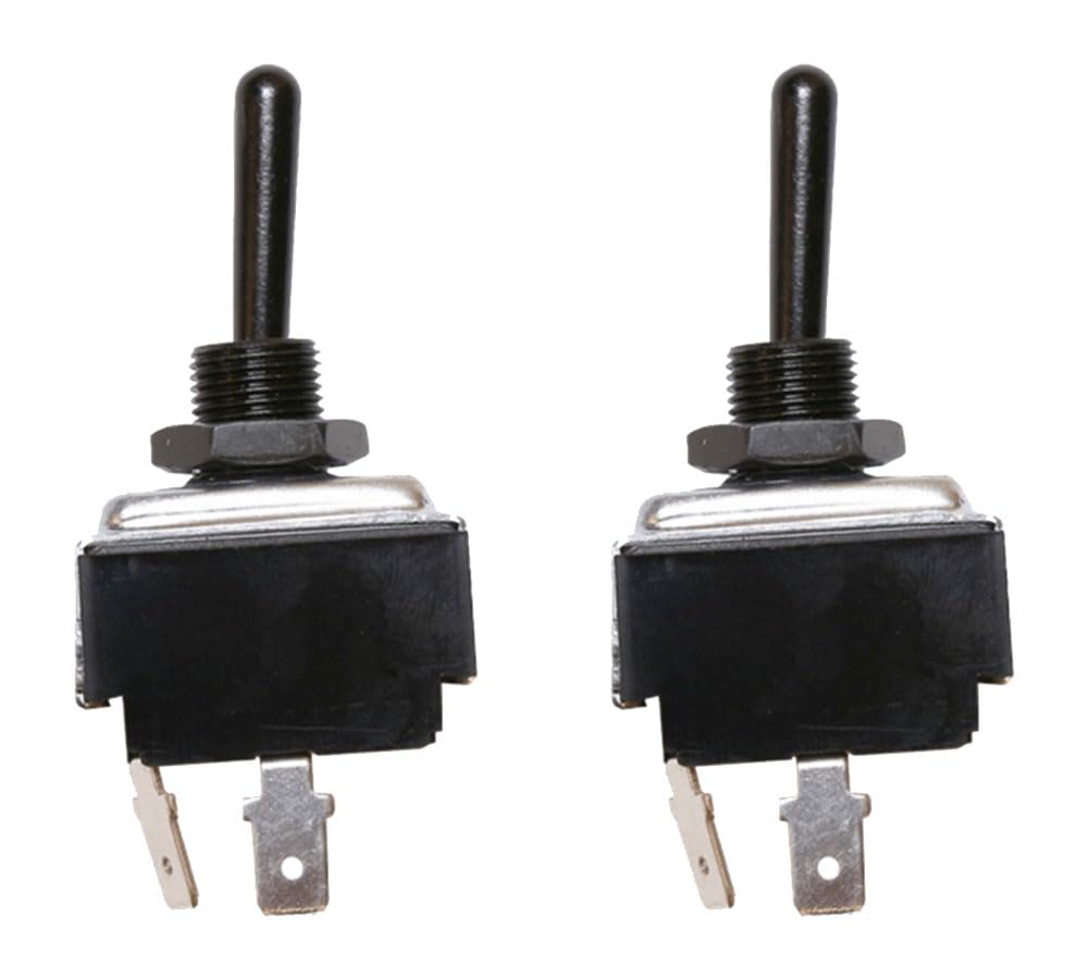 Mytee Products 2 Pk Heavy Duty SPST 2 Pin Toggle Switch - Replaces 16-03399, OE Aftermarket 16-03399-2, Peterbilt 1603399, Automann 577.75602, Eaton 8946K833,