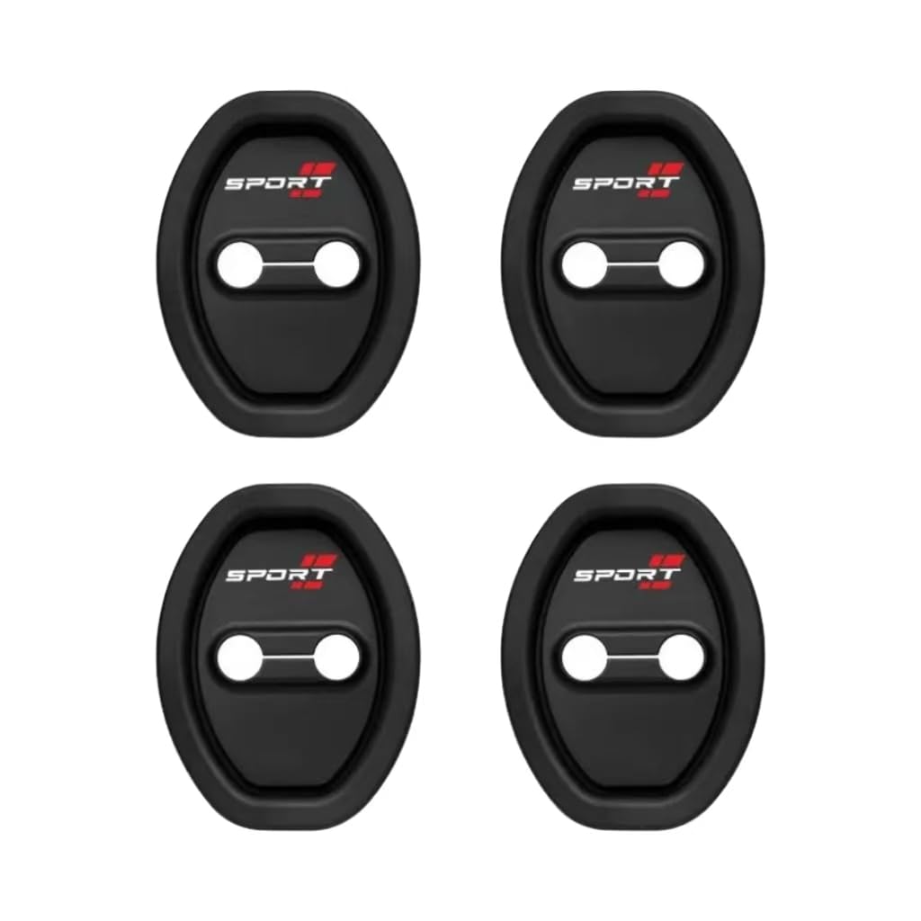 Woniyal 4 Pcs Car Door Lock Cover for Opel Grandland XGrandland A18 I 2017-2024 9.4 * 7cm, Doors Latch Guard Protection Shock Absorption Stickers Protective Pad Accessories,Black