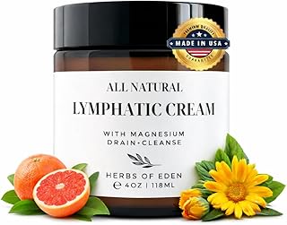 Organic Lymphatic Massage Cream with Magnesium – Natural Topical Cream | Stimulate Lymph Fluid | Family Owned, Made in USA