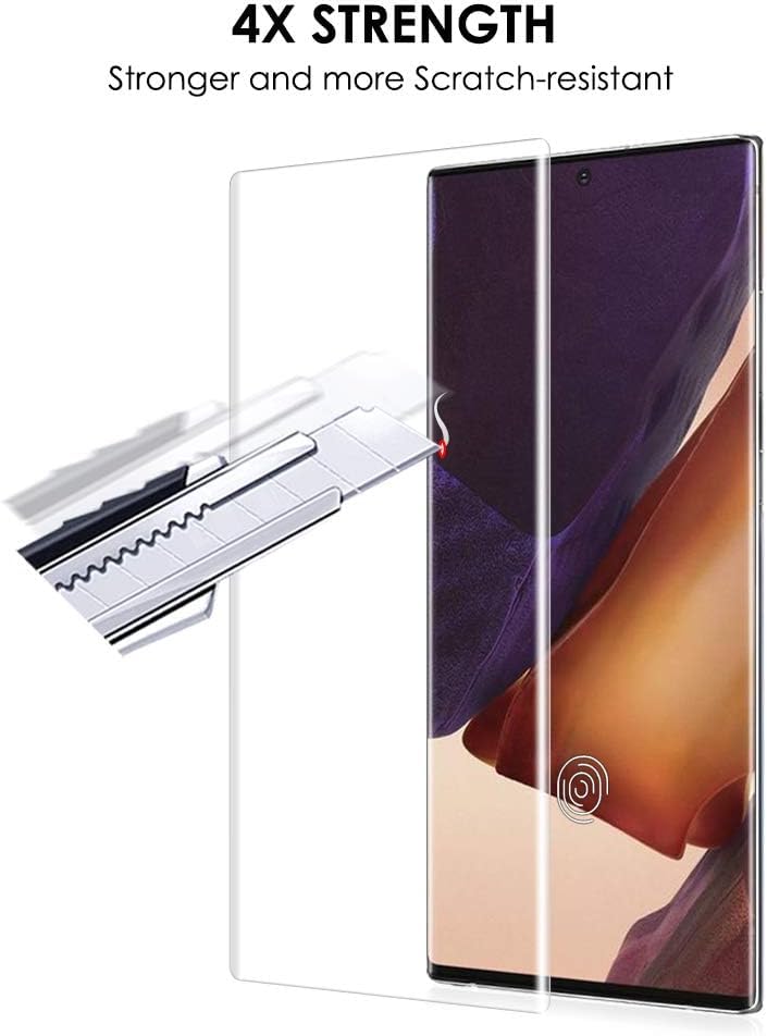 Image of SHILD Advanced HD+ UV Tempered Glass Screen Protector For Samsung Galaxy Note 20 Ultra (6.9 Inch, Pack of 1) - Full Adhesive UV Curved Screen Guard, Ultra Clear, Case Friendly, Supports Fingerprint Unlock with Easy Installation Kit & Guide