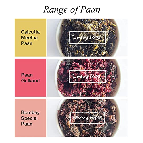 Image of Tummy Pops | Calcutta Meetha Paan - 50gm Small Jar | Hygienically Prepared & Packed | Sweet Mouth Fresheners, Premium Handmade Mukhwas Indian Snacks | After Meal Digestives | Special Meetha Paan Jam Without Supari