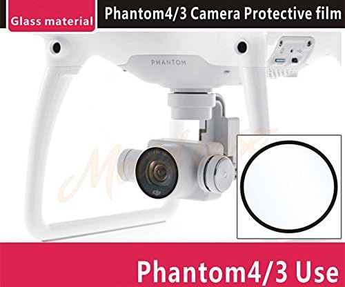 Lens Glass Protector For DJI Phantom 4 Phantom 3, Ultra Thin 0.6mm 9H Hard Tempered Glass Camera Protecive Film Anti-Scratch,Dustproof,High Transmittance Transparent