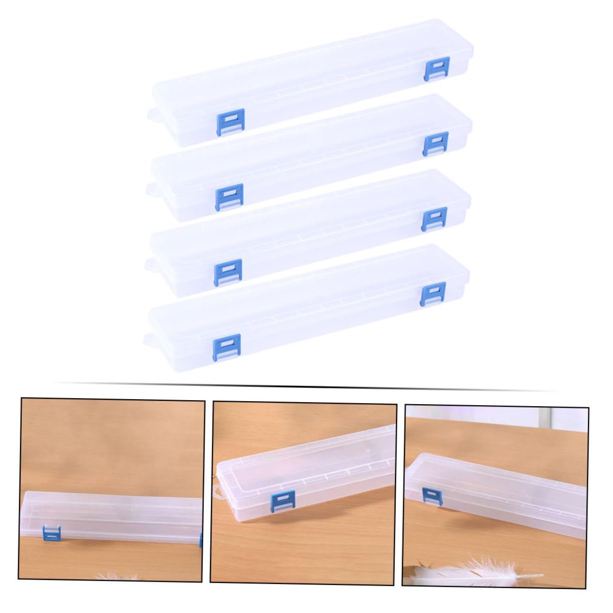 jojofuny 3 Set Porta Pennelli Acquerello Attrezzo Chiaro Piccolo Pittura Contenitore Di Stoccaggio Scatole Di Immagazzinaggio Organizer Per Pennelli Potere Plastica 4 Pezzi*3