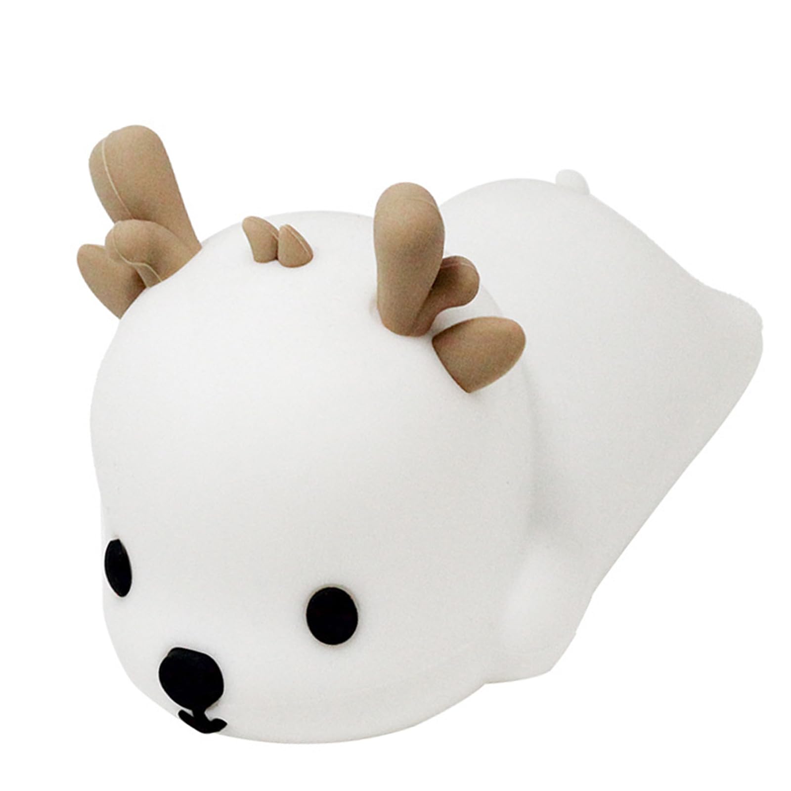 FROMCEO Rechargeable Bedside Lamp Touch Control Night Light Silicone Cartoon Deer Shape Light Adults and Student Rechargeable Bedside Lamp Desk