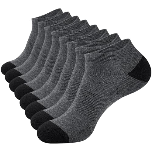 SockWaddles 8 Paires Chaussettes Basses de Running Homme Femme, Socquettes de Sport Respirantes, Anti-ampoules avec Amorti