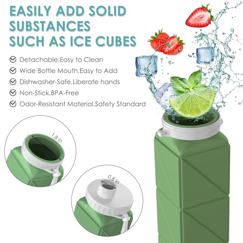 Popdigito Collapsible Water Bottles 20.7Oz Leakproof thumb #3