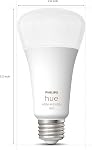 Philips Hue Smart LED A21 Bulb, White and Color Ambiance, E26 Base, 13.5W, Full Spectrum Light 1000K-20000K, 1600 Lumens, Dimmable, Works with Alexa, Google Assistant, and Apple Home, 1 Pack