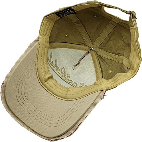 Us Route 66 Vintage 100 Percent Cotton Cap Hat-Breathable Ball Cap Baseball Cap Adjustable Size For Men And Women (Khaki) #TOP4