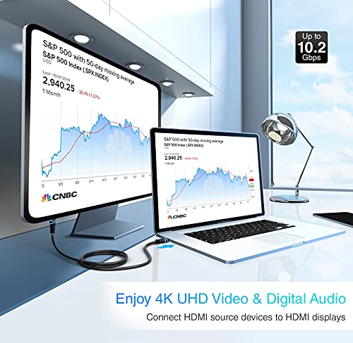 Image of BlueRigger in-Wall High Speed 10.2Gbps HDMI Cable - CL3 Rated - Supports 4K 30Hz, Ultra HD, 3D, 1080p, Ethernet and Audio Return (Standard) (100 Feet (30 Meters)