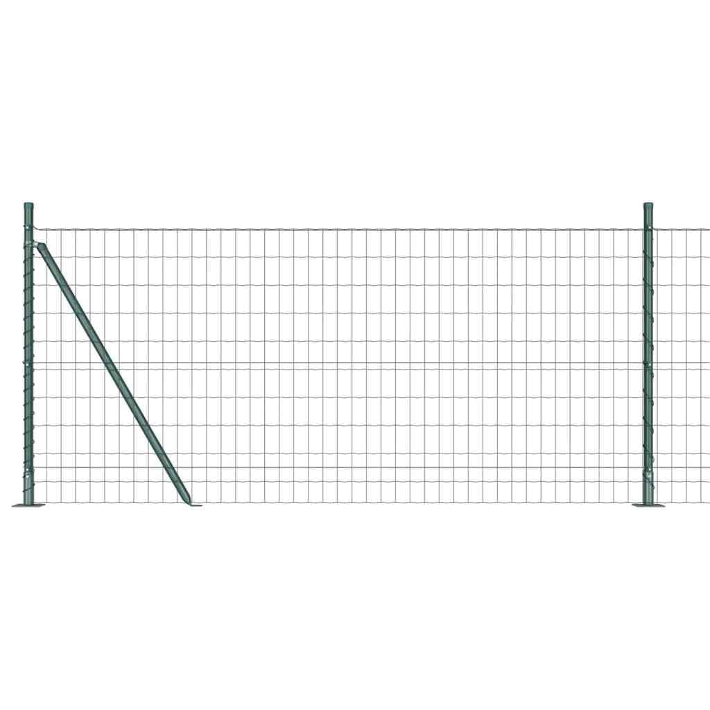 Green Steel PVC Fence with Post 1 x 10 m Outdoor Garden Border Panel Weather Resistant Privacy Barrier for Yard Terrace Pet Enclosure Customizable Setup