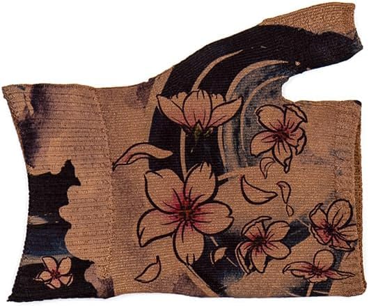 Lymphedivas Cherry Blossom Mocha Medical Graduated Compression Gauntlet for Lymphedema