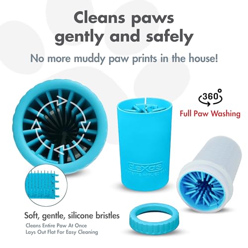 Dexas MudBuster Portable Dog Paw Cleaner, Medium, Blue - Premium Quality Pet Supplies and Accessories - Image 3