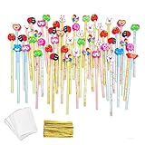 Estos lápices de dibujos animados con colores llamativos y las gomas muy bonitas, perfectos regalo de navidad o regalo de cumpleaños para niños. Gran idea para relleno de bolsas de fiesta para niños / relleno de calcetín de Navidad.