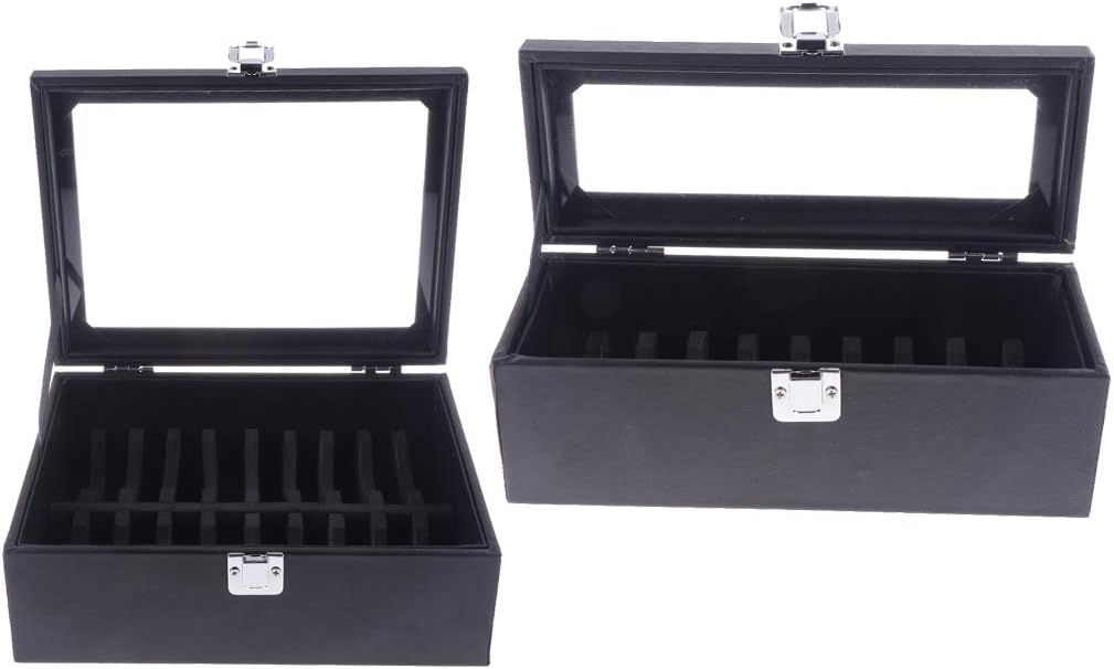 1020 Slots Display Box Tray PU Leather Jewelry Storage Holder Case - Black 20 Slots, 008088706c3faf28f2fb5873eb6ff09b