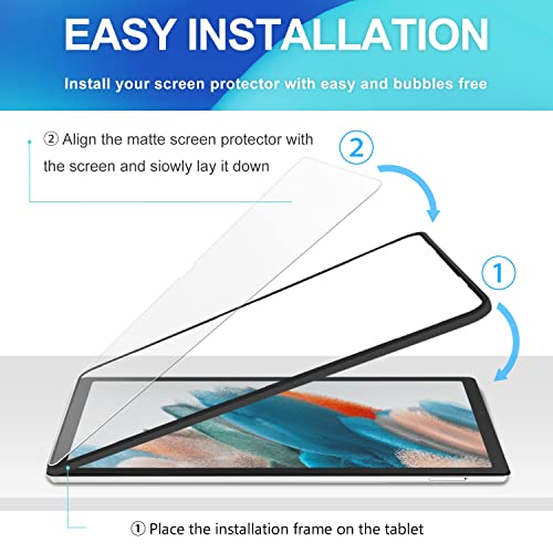 [2 Pack] Samsung Galaxy Tab A8 10.5-Inch 2022 Tablet Matte Glass Screen Protector [With Install Frame],Easy To Install/Anti-Glare/Touch Sensitive/Face Id Compatible (Sm-X200 / Sm-X205 / Sm-X207) #TOP1