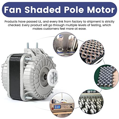 Miniatura 7 de Motor de CA del ventilador del condensador YZF18-25, motor de poste sombreado de 18W para refrigerador, congelador, pequeño accesorio de