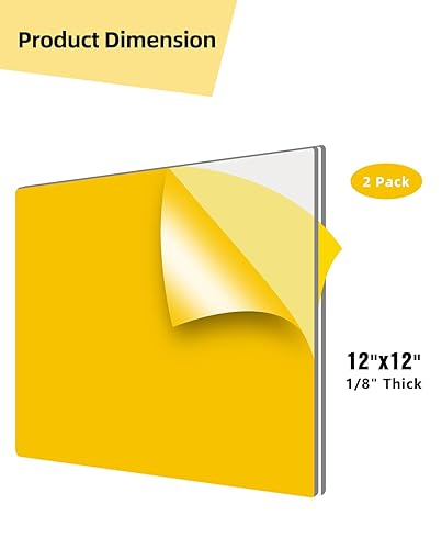 Miniatura 2 de 2 hojas acrílicas transparentes de 12 x 12 pulgadas de grosor de 18 de grosor, resistentes a los impactos para corte láser, proyectos de