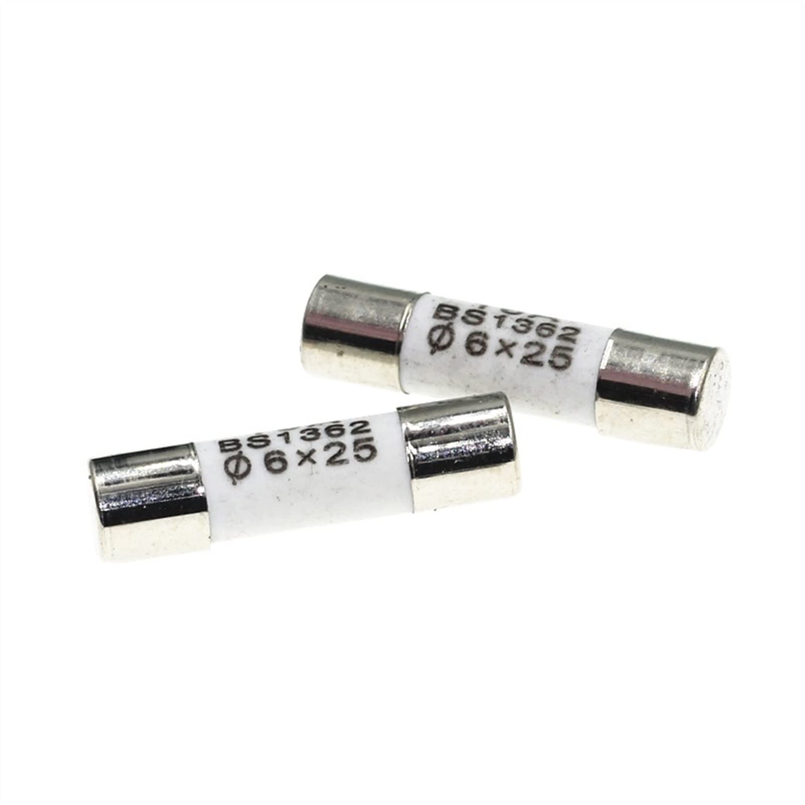 Bezpiecznik 100 szt. 6 x 25 mm ceramiczny 25 rura ubezpieczeniowa 6 x 25 mm 0,5 A 1 A 2 A 3 A 6 A 7 A 8 A 10 A 15 A 20 A 250 V RO57 BS1362 (100 szt. 8A)