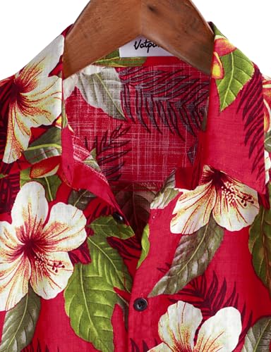 Image of VATPAVE Mens Casual Hawaiian Floral Shirts Short Sleeve Button Down Tropical Shirts Beach Summer Shirts