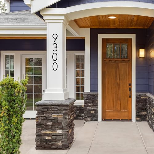 Discovered Designs 5" (1) Modern Address House Numbers for Outside - Easy to Install 3D Matte Black Acrylic Individual Numbers for Address on House, Weatherproof No Rust, Made in USA, Includes 2 - 3/4" Screws, Door Mailbox Number Home Address Number