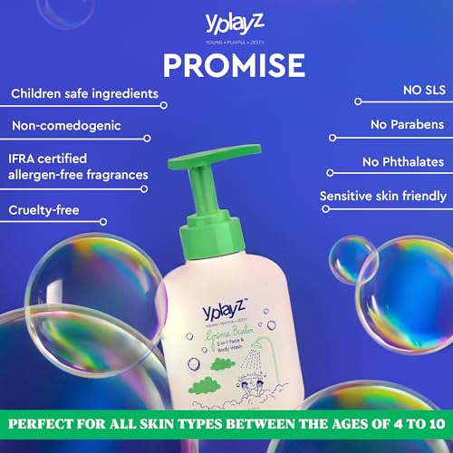 Image of YPlayZ Kids Face & Body Wash with Beetroot & Cucumber Extracts, 300ml | Beetroot And Cucumber Extracts Help Soothe Irritated Skin While Supporting Lasting Hydration For Healthy-Looking Skin