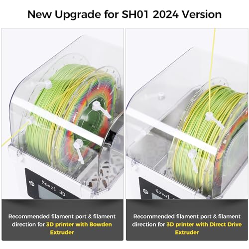 Image of Sovol Filament Dryer 2026, SH01 Filament Dehydrator 3D Printer Spool Holder with Upgraded Fan, Dry Box for Keeping Filament Dry, Compatible with 1.75mm, 2.85mm PLA PETG TPU ABS