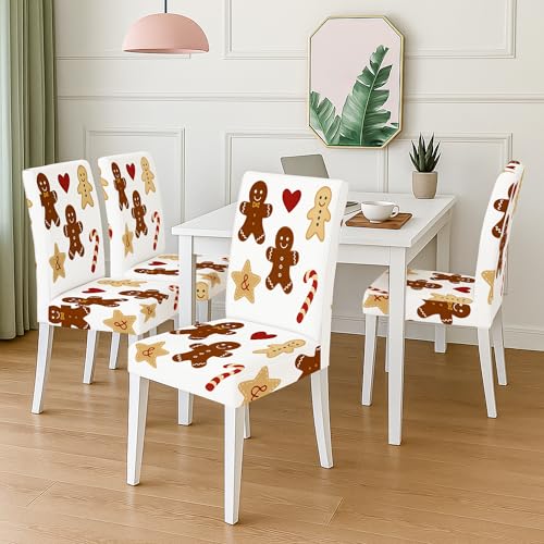 Housse de chaise de salle à manger extensible lot de 4 pour vacances - 5