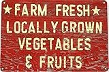 NA Farm Signs Metal Tin Sign Decor Iron Painting Fresh Fruits Vegetables Metal Decor Wall Art Farm Vintage Art Deco
