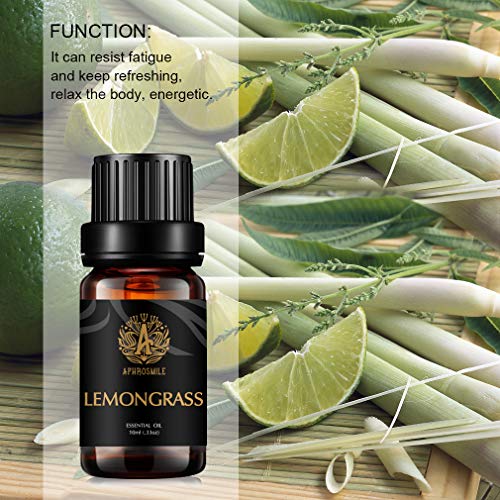 Aromatherapie Geuroliën, 100% Pure Citroengras Geuroliën voor Diffuser, Luchtbevochtiger, Massage, Aromatherapie, Huid… - Image 6