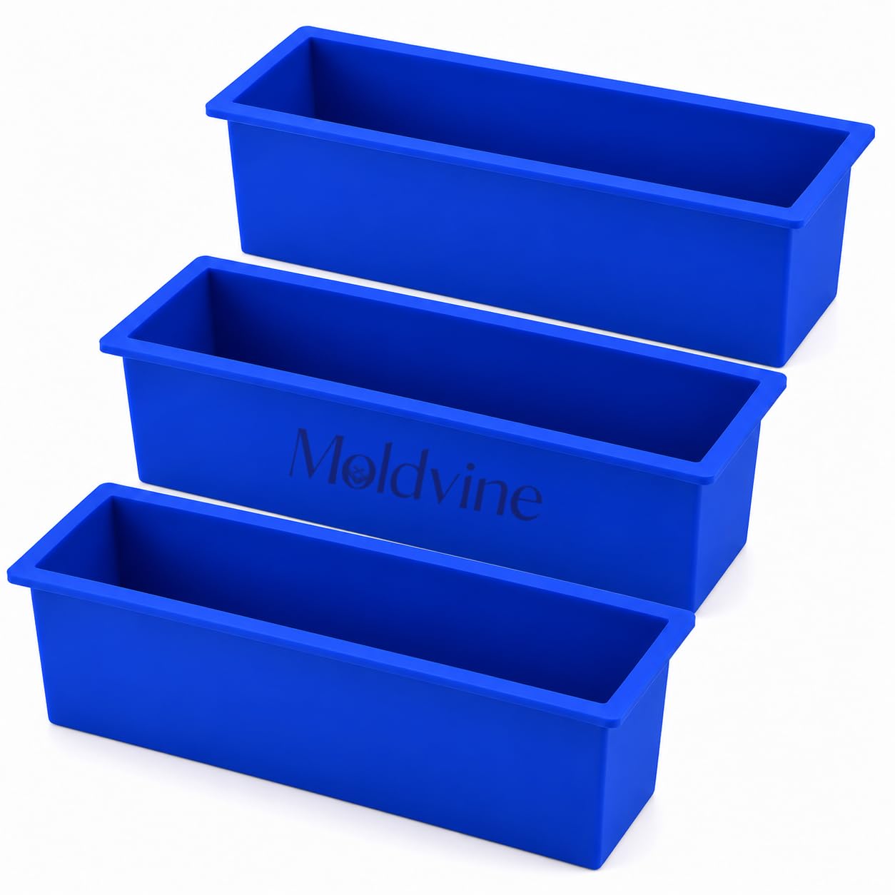 Silicone Loaf Soap Mold (Pack of 3) | Large Rectangular Soap Making Mould | Food Grade Non-Stick Flexible Silicone Mold for Handmade Soap, Bread, Loaf Cake, Wax, Resin & DIY Crafts | Blue-image-26