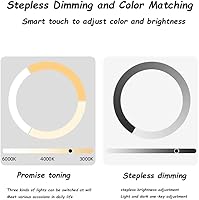 Vista 7 de NURCIX Espejo de baño LED inteligente para pared, espejo de tocador iluminado con luces y botón táctil inteligente para sala de estar, dormitorio