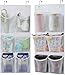 2 Pack - KIMBORA 6 Large Mesh Pockets Closet Door Organizer Narrow Shoe Holder Over Door，White(13.7" by 30"）