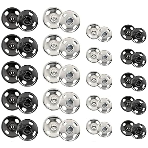 Willrain Sewing Snaps, 120 Sets 8mm/10mm Cover