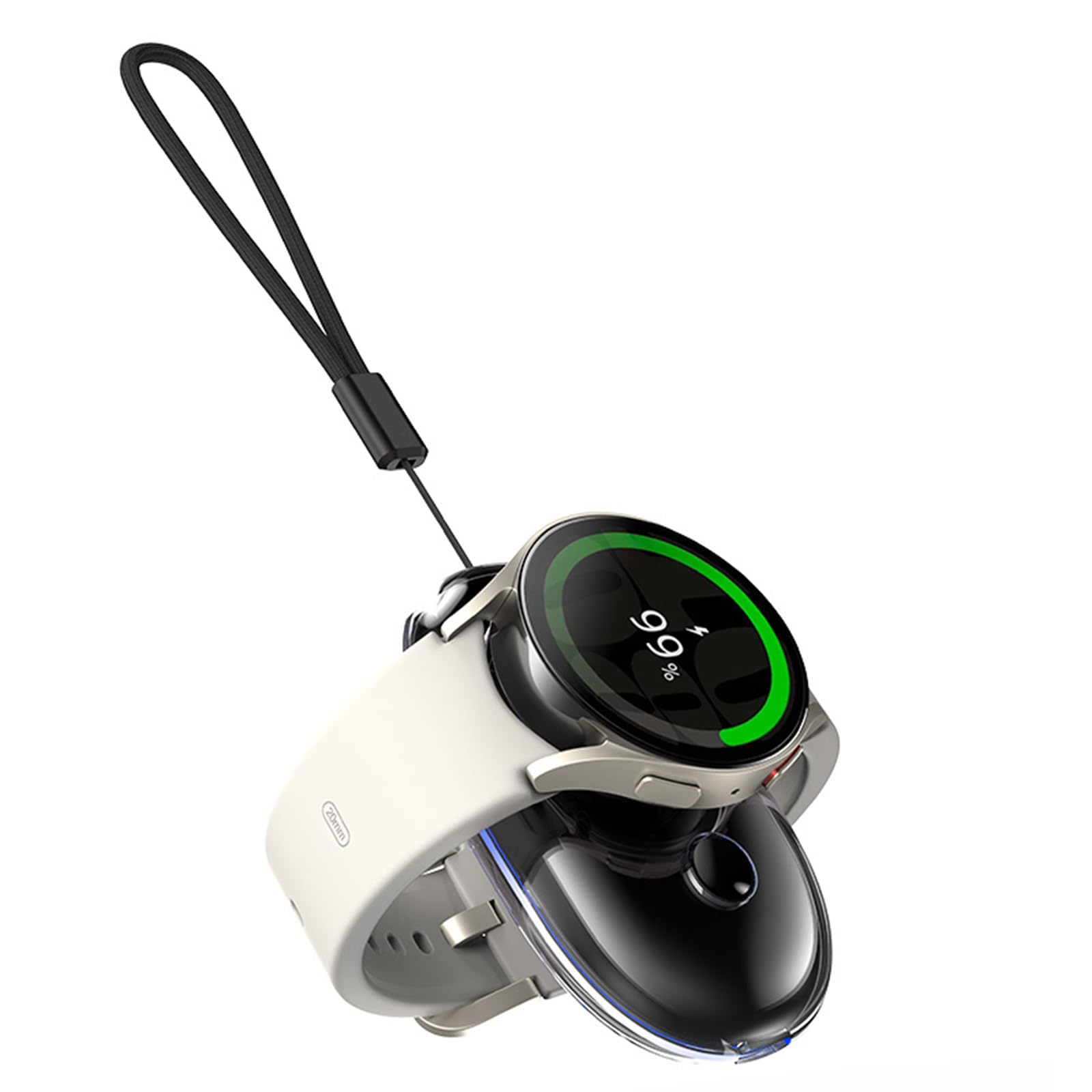 Tuocal Portable Wireless Charger for Samsung Galaxy Watch - 1000mAh Fast Charging Magnetic Power Bank for Galaxy Watch 7/Ultra/6/6 Classic/5 Pro/5/4/3, Active2/1, Gear S4/S3/S2