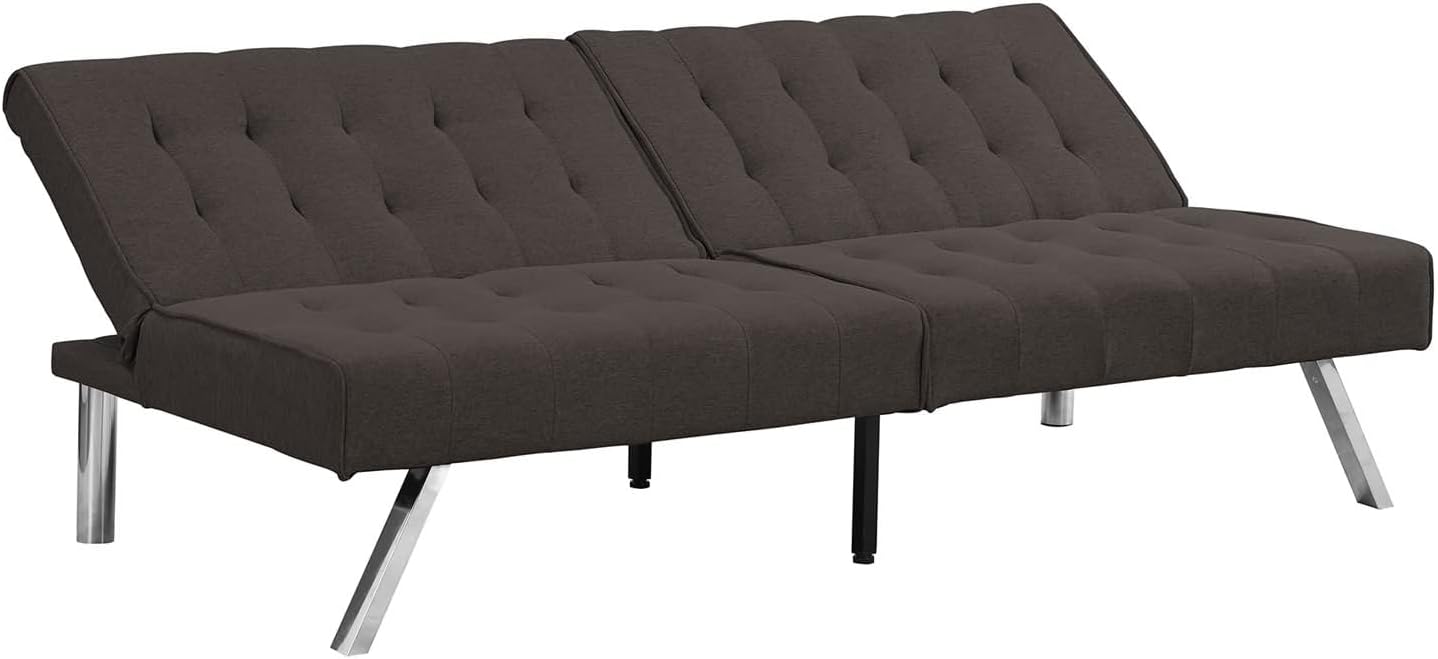 Daesar Coffee Bed Couches, Metal Frame, Stainless Leg, Futon, Sofa Bed Furniture for Small Space, Living Room, Bedroom, Studio, Apartment