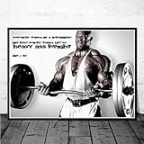 NOVELOVE Wandkunst Bild Ronnie Coleman Fitness Gym Sport Star Muskelmann Poster Drucken Leinwand Malerei Geschenk Ohne Rahmen 40 * 60 cm